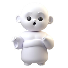 Adorable Ghost Baby 3D Render 