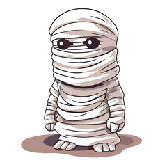 Cute Mummy Cartoon Character 