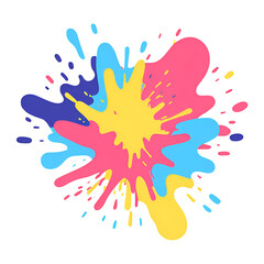 Color Burst: Abstract Paint Splash Design 