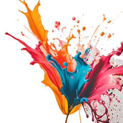 Colorful floral heart splash vector illustration for love decoration