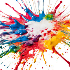 Color Explosion: A captivating burst of vibrant colors explodes outwards, creating a mesmerizing abstract design that captures the energy and dynamism of creativity.  