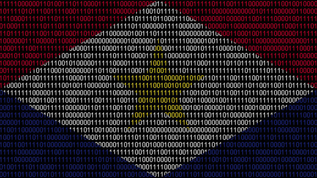 Binary code on flag of Saba. Program source code or Hacker concept on Saban flag. Saba digital technology security, hacking or programming