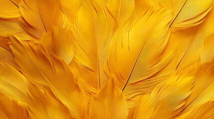 Fototapeta premium luxurious yellow feather pattern with rich texture and depth for sophisticated designs, illustration
