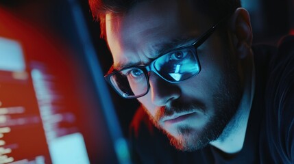 Intense Focus: A Computer Hacker at Work