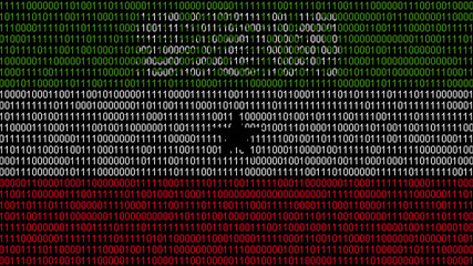 Binary code on flag of Somaliland. Program source code or Hacker concept on Somaliland flag. Somaliland digital technology security, hacking or programming © Myvector