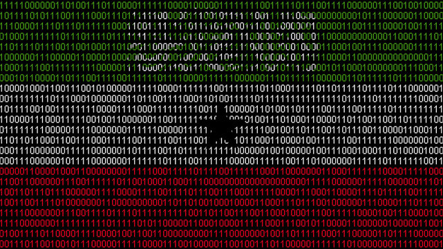 Binary code on flag of Somaliland. Program source code or Hacker concept on Somaliland flag. Somaliland digital technology security, hacking or programming