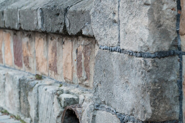 Textured Stone Wall with Unique Patterns and Subtle Color Contrast