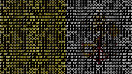 Binary code on flag of Vatican City (Holy See). Program source code or Hacker concept on Vatican flag, Holy See flag. Vatican City digital technology security, hacking or programming © Myvector