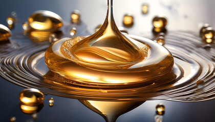Face Oil Drops on a Glass Surface