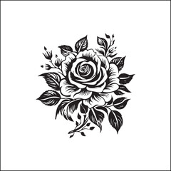 black and white roses,flower, floral, rose, vector, vintage, pattern, illustration, leaf, design, nature, decoration, flowers, plant, drawing, art, ornament, seamless, sketch, wedding, element, roses,