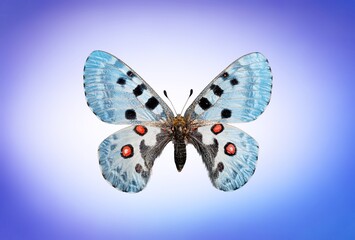 Beautiful colored wild butterfly on the desk