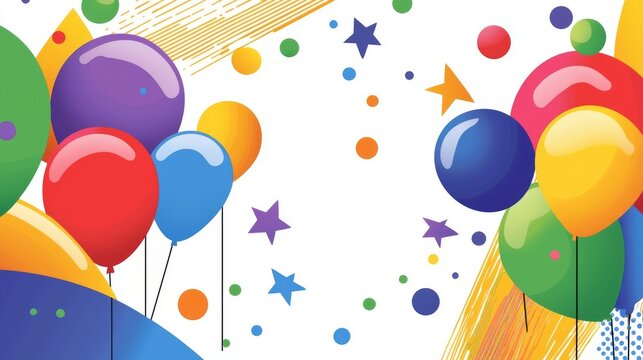 A geometric pattern adorned with job promotion party icons sets the stage for a festive and congratulatory party.