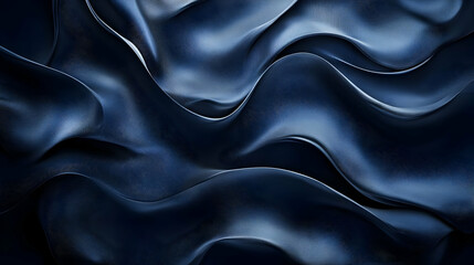 Obraz premium Abstract Blue 3D Wavy Background - Design Element