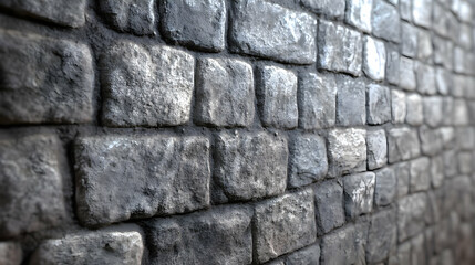 Obraz premium Grey Stone Wall Texture - 3D Render