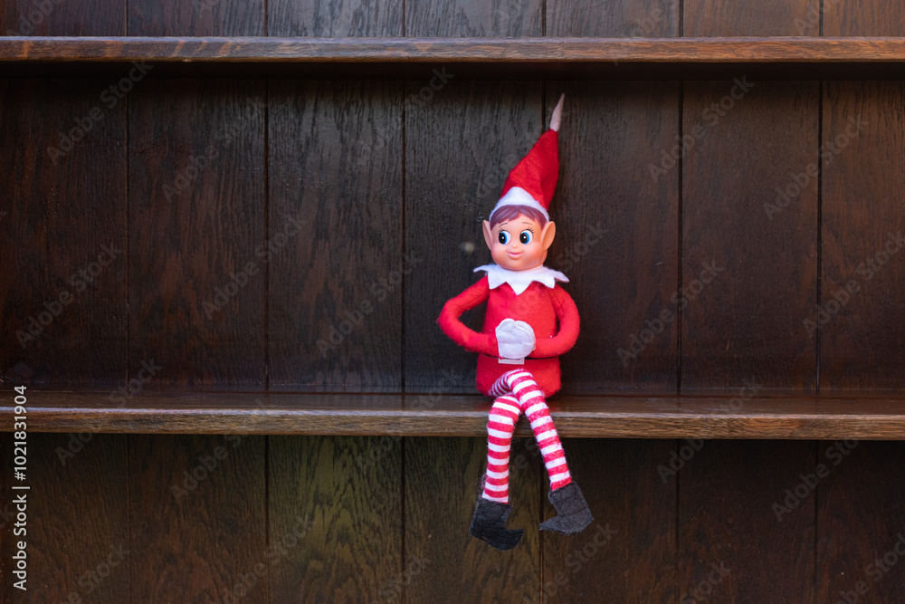 Wall mural elf on the shelf