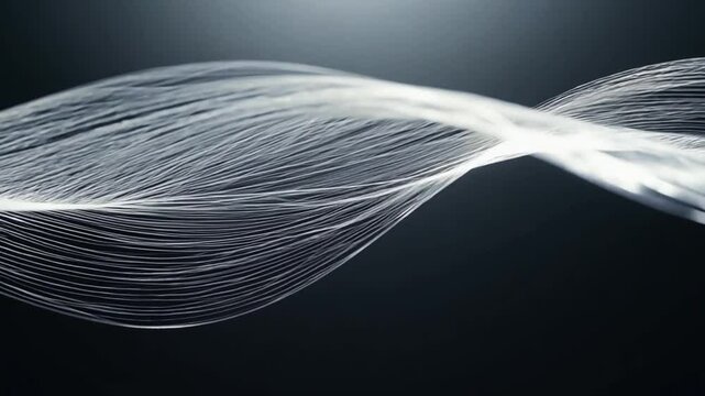 Abstract wavy threads are on a grey background