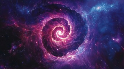 Abstract cosmic spiral galaxy in space. Nebula background with stars. Science, astronomy, universe and exploration concept.