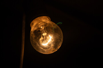 Close-Up of Light Bulb - Concept Representing Innovation or Energy Consumption