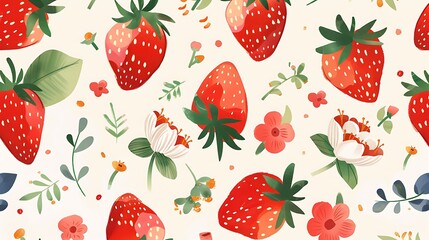 Berries set on abstract background. Cherry, raspberry, blueberry, blackberry, strawberry and other berry taste. Fresh summer juicy berry. Flat Vector illustration