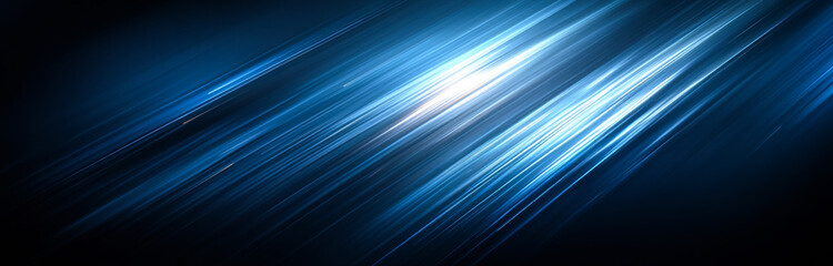 Blue light streaks on dark backdrop. Bright blue streaks of light create a dynamic pattern against a dark background, evoking a sense of motion and energy.