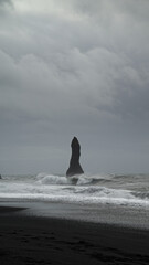 beach Reynisfjara, stacks Reynisdrangar