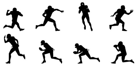 American football silhouettes