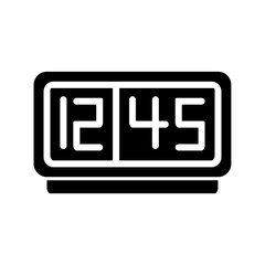 digital clock solid icon