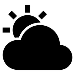 cloudy solid icon