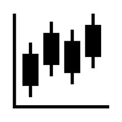 Candlestick Chart Vector Icon.	
