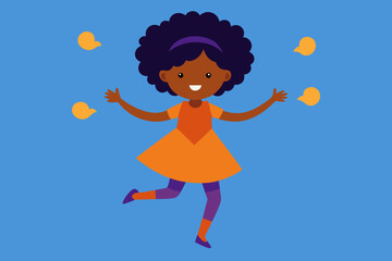 american girl dance at the halloween party, costume party, halloween festival