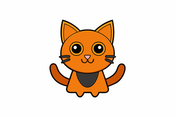 Halloween Cat icon on white background.