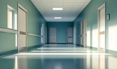 Obraz premium Doors in hospital hall