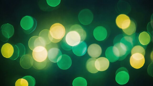 Abstract green themed light electric bokeh background