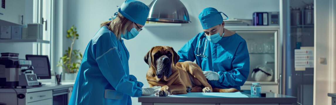 dog or pet at the veterinary clinic