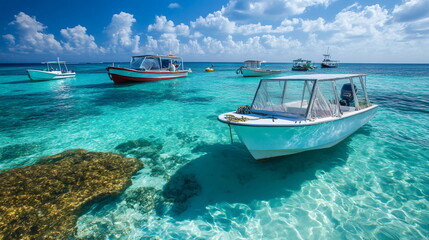 Naklejka premium Tropical Serenity with a Pristine Waters and Coastal Beauty