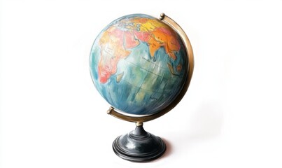 School globe illustration geography map model