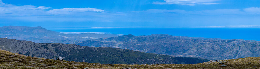 Obraz premium Panoramic view on Sierra Nevada range, Andalusia, Spain