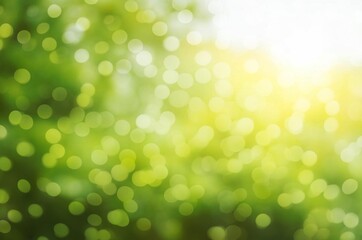 Abstract blurred green nature background with bokeh