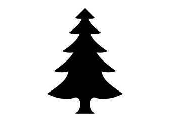 クリスマスツリーのシンプルなイラスト、ベクター素材03