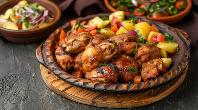 A traditional plate of Peruvian Cuy, featuring fried guinea pig, served beautifully for a unique culinary experience.