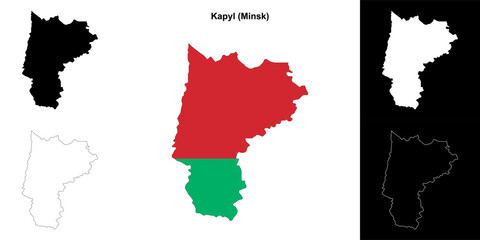 Kapyl district outline map set