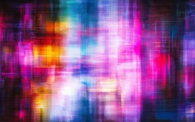 Abstract colorful light patterns creating a vibrant, dynamic visual experience.