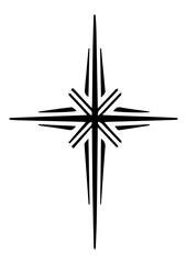 black cross star vector logo
