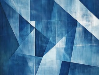 abstract design featuring blue geometric shapes interspersed with subtle gradients and depth, creating a modern and visually striking background suitable for various applications