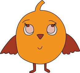 Cute cartoon-style creature. Vector illustration. 