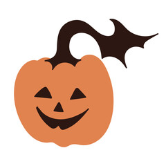 Cute Halloween pumpkin. Vector illustration.