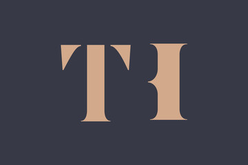 Abstract letter TH logo. This logo icon incorporate with abstract shape in the creative way. 