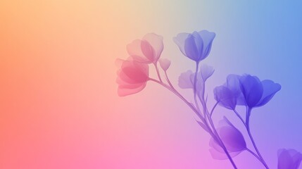 A soft gradient background featuring delicate flowers, creating a serene and artistic atmosphere.