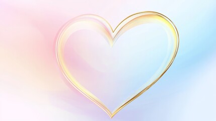 A soft, pastel-colored heart shape with a gentle glow, symbolizing love and affection.