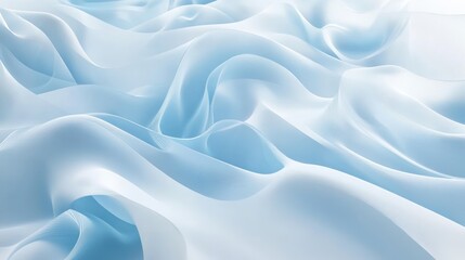 Fototapeta premium Abstract background of soft, flowing blue chiffon fabric with gentle waves and folds.